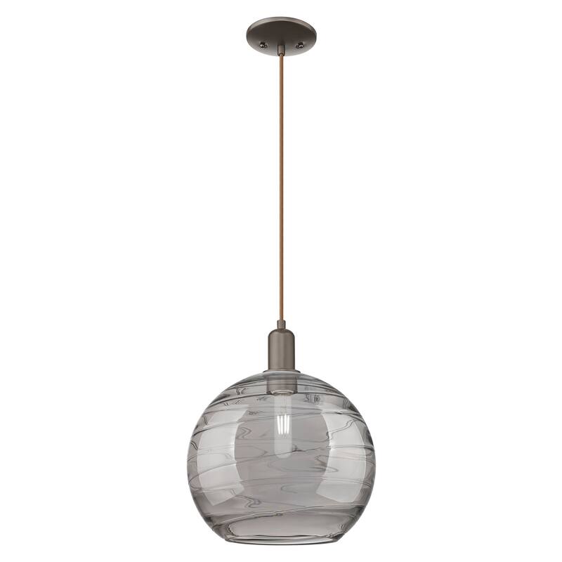 Innovations Lighting Endless Possibilities Arcadia - Athens Deco Swirl - 1 Light 12" Cord Hung Mini Pendant - Oil Rubbed Bronze