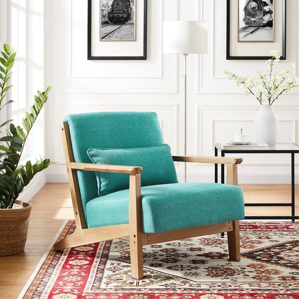 34 6 W Solid Wood Arm Chair Accent Chair Overstock 32658768 Light Gray If the chair has arms, the armrests should be high enough to provide comfortable support for your forearms and elbows. usd