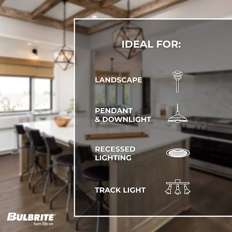 Bulbrite Pack of (4) 6.5 Watt Dimmable Flood MR16 Bi-Pin (GU5.3) LED Light Bulb - 3000K (Soft White Light), 500 Lumens