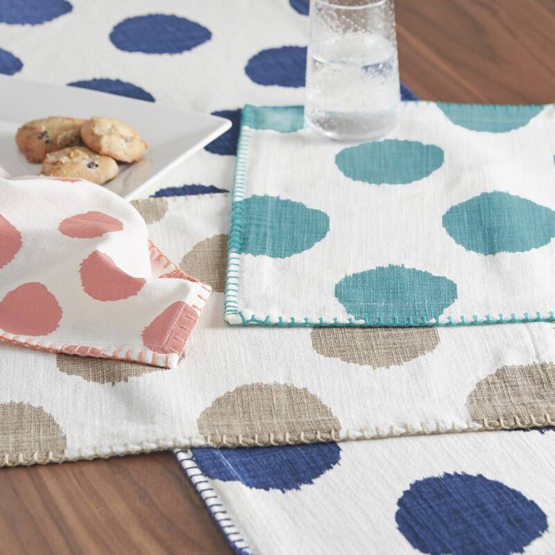 Dot Cotton Placemat Set of 6 - Machine Washable