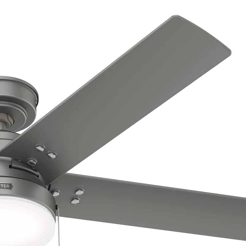 Hunter 52" Sea Point Outdoor Ceiling Fan with LED Light Kit and Pull Chain, Wet Rated