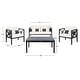 preview thumbnail 41 of 61, SAFAVIEH Outdoor Montez 4-Piece Conversation Patio Set with Accent Pillows
