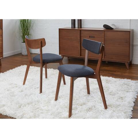 Rye Studio Santos Mid-Century Walnut Dining Chairs (Set of 2)
