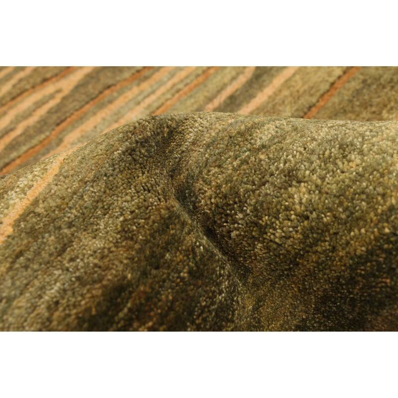 ECARPETGALLERY Hand-knotted Peshawar Ziegler Green Wool Rug - 5'1 x 7'0