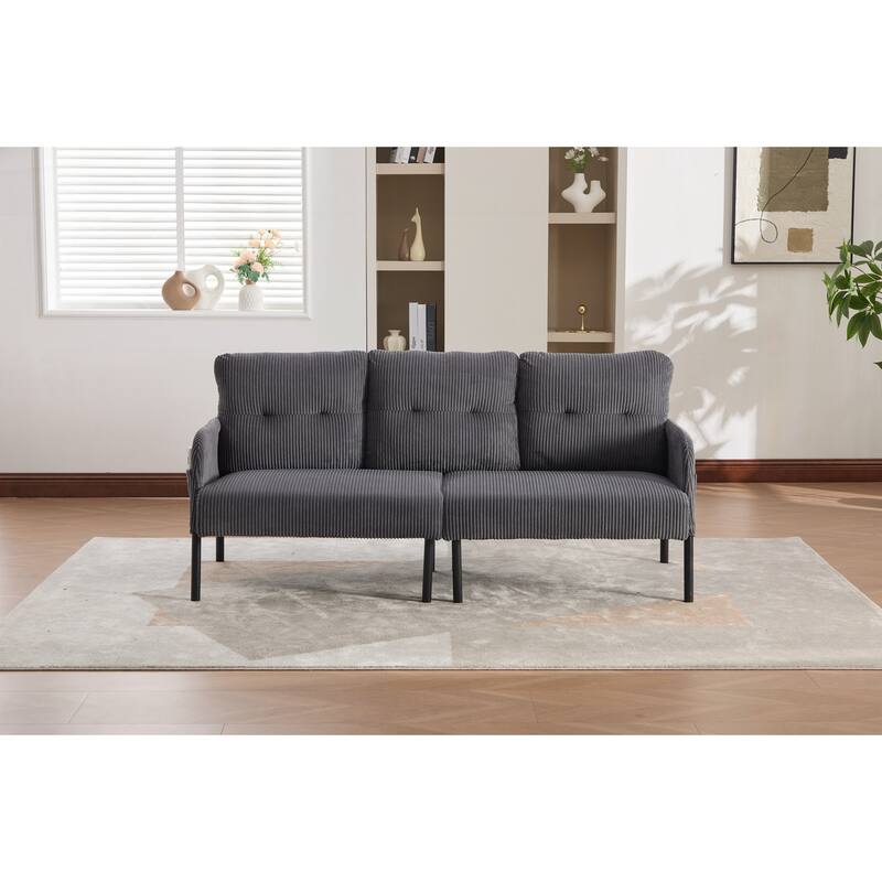 Oversized Loveseat, Modern & Plush Double-seater Sofa, Corduroy Upholstered Couch