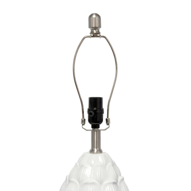 Lalia Home 28" Tall Coastal Seashell Table Lamp with White Shade - 28