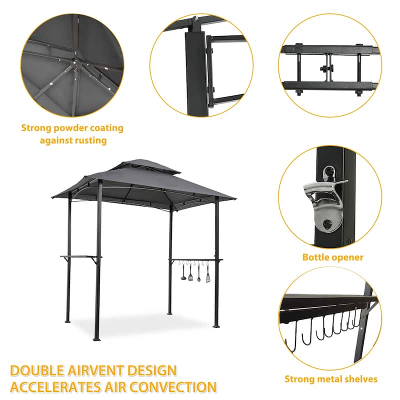 8 x 5 Ft Outdoor Grill Gazebo