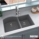 preview thumbnail 34 of 64, Karran Undermount Quartz 32 in. 60/40 Double Bowl Kitchen Sink Kit