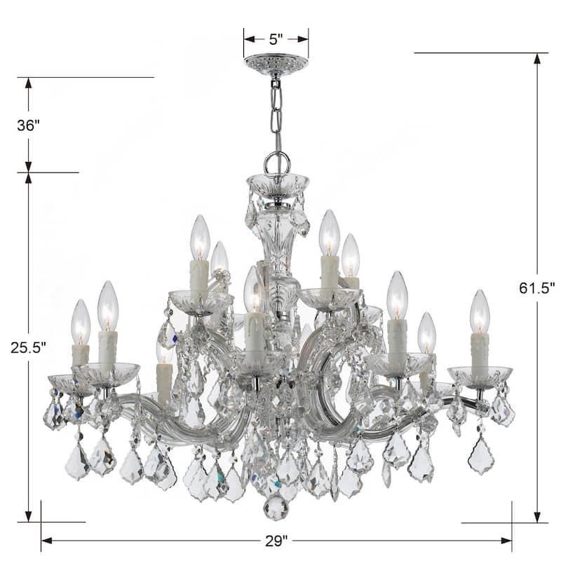 Crystorama Lighting Group Maria Theresa 12 Light 30" Wide Chandelier