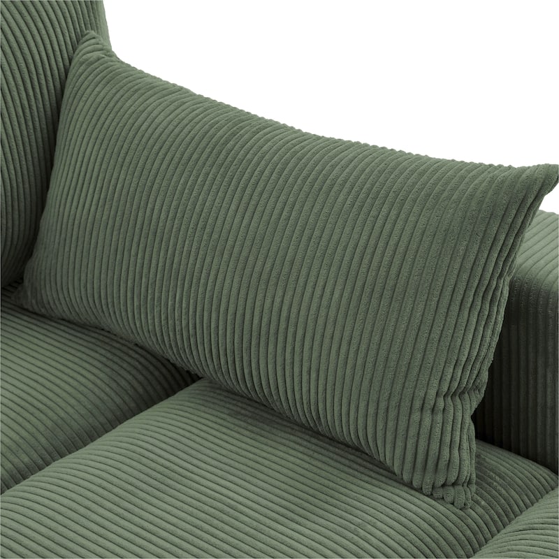Modern Corduroy Modular Sectional Sofa Chaise Couch Bed