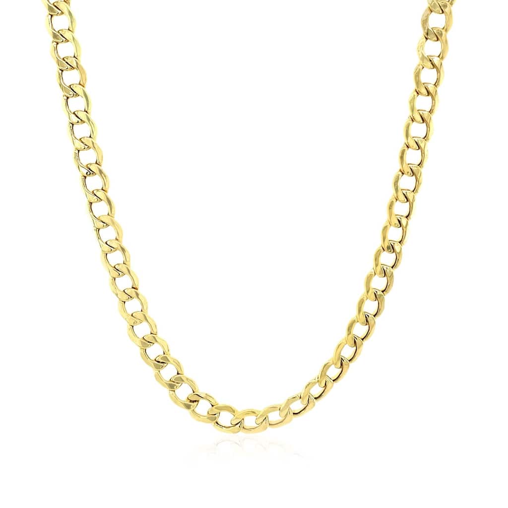MayaMila 4.4mm 14k Yellow Gold Curb Chain