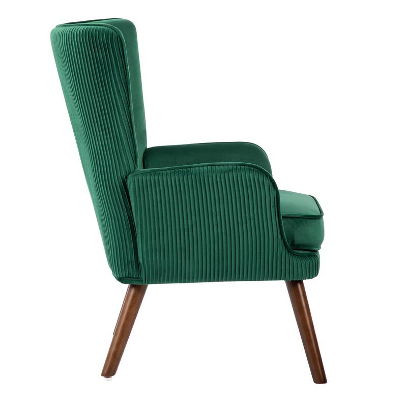 Velvet Upholstered Accent Chair Armchair for Living Room