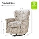 preview thumbnail 28 of 53, HULALA HOME Georg Transitional Floral Fabric Swivel Rocker Chair with Removable Backrest and Rolled Armrest Set of 2