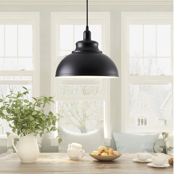 Black metal shade pendant cheap