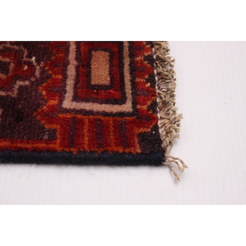 ECARPETGALLERY Hand-knotted Andelz Red Wool Rug - 3'6 x 10'1
