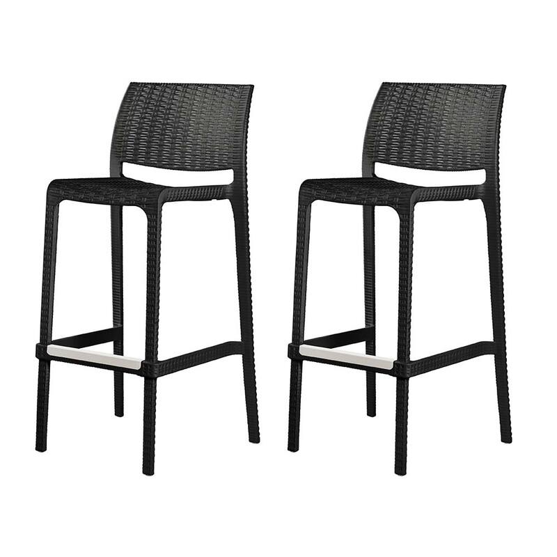 Rue Resin Stackable Bar Stools, Set of 2