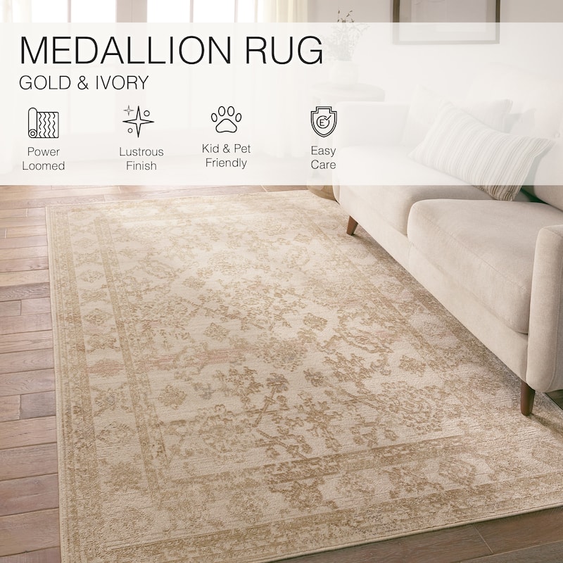 Salerno Indoor/Outdoor Medallion Area Rug