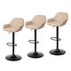 preview thumbnail 47 of 51, Glitzhome Set of 3 Mid-Century Modern Adjustable Swivel Bar Stools - Set of 3