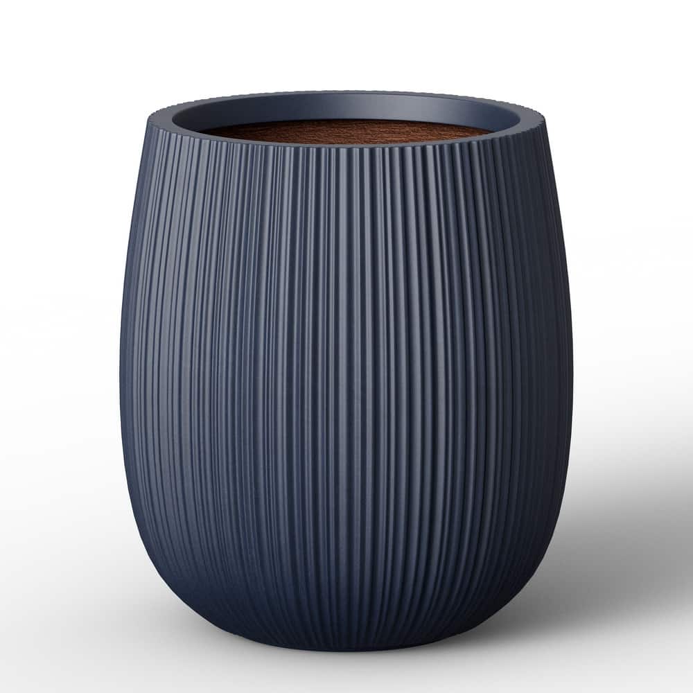 Concrete Tall Round Modern Design Planter with Drainage Hole