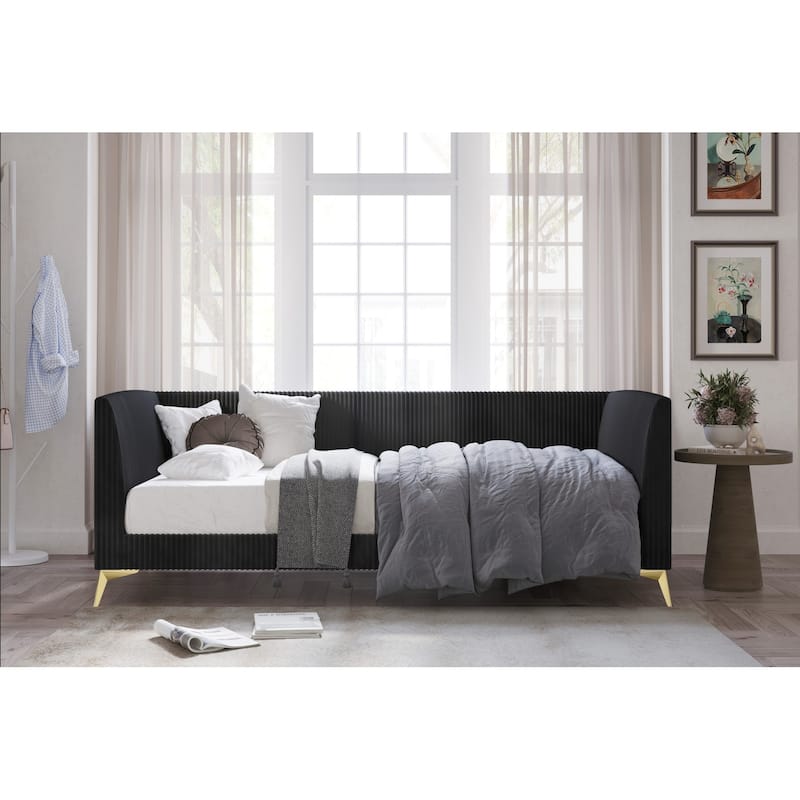 Elsie Twin Upholstered Daybed - Black