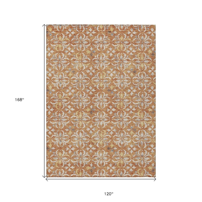HomeRoots Floral Transitional Rectangle Outdoor Rug