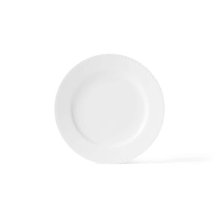 Lyngby Porcelæn Rhombe Plate, White - Ø: 8.3"