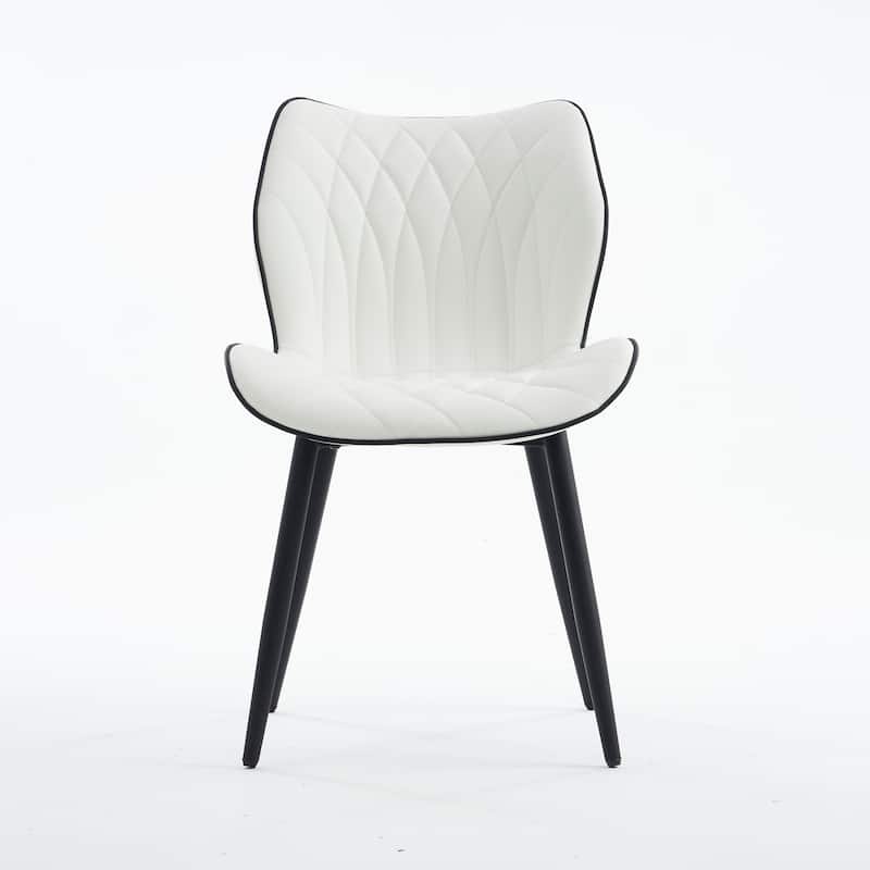 Upholstered Dining Chairs Set of 2, Faux Leather Kitchen Chairs