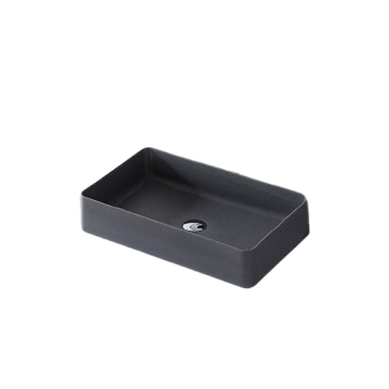 Modern Quartz Stone Vessel Sink - Matte Grey