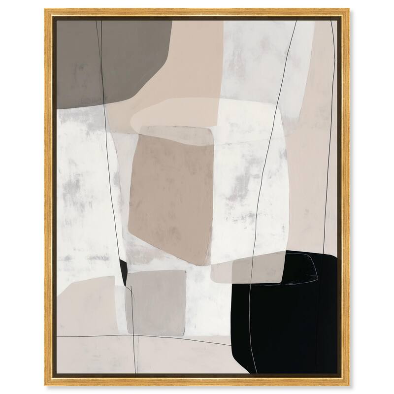 Neutral Forms I Canvas by Art Remedy - Gold - 30" x 36"