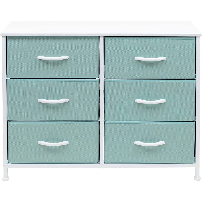 Dresser w/ 6 Drawers Furniture Storage Chest for Home, Bedroom