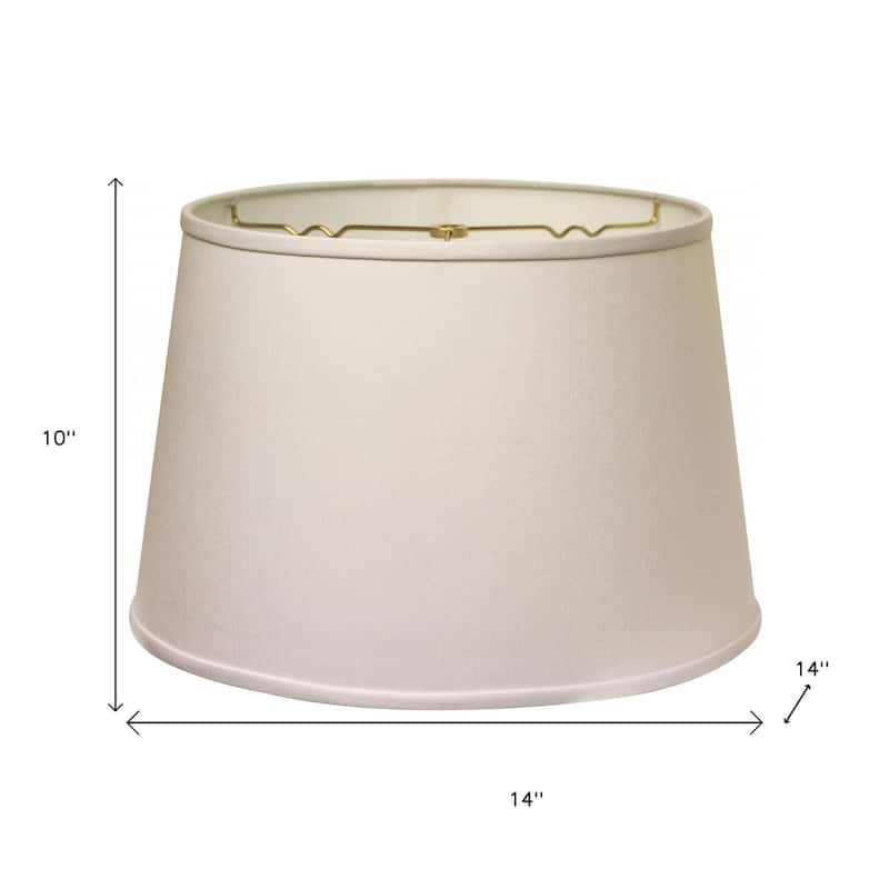 HomeRoots White No Slub Innsbruck Empire Lamp Shade - 14" L x 14" W x 9.5" H