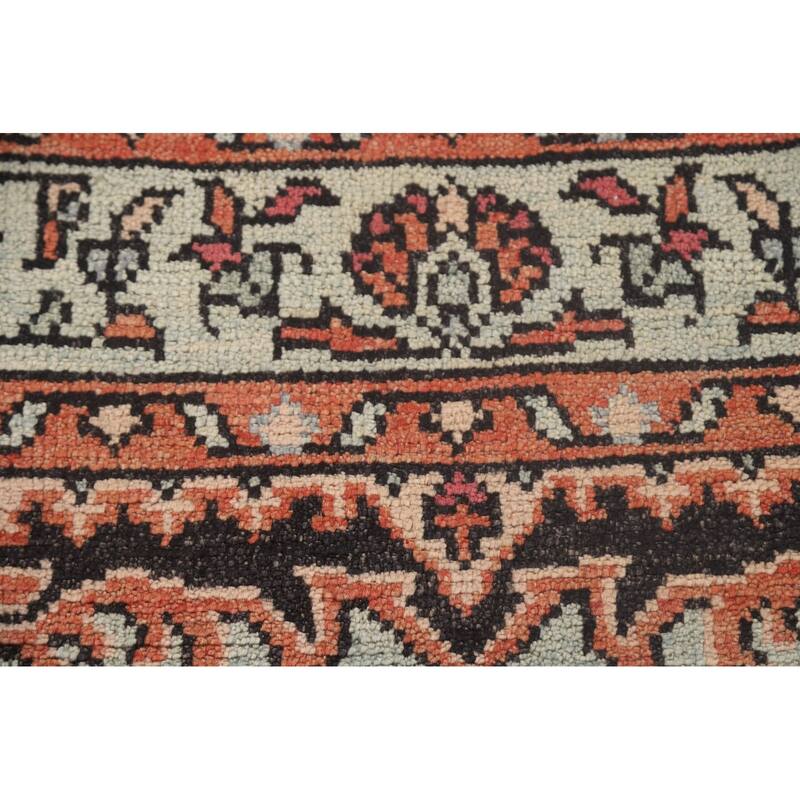Geometric Heriz-Serapi Oriental Octagon Rug Handmade Wool Carpet - 5'11" x 5'10"