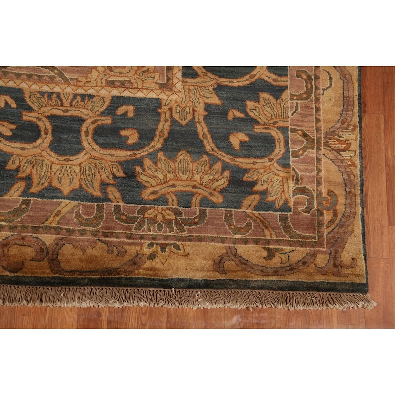 Brown Gold Art & Craft Oriental Area Rug Handmade Wool Carpet - 7'10"x 10'3"
