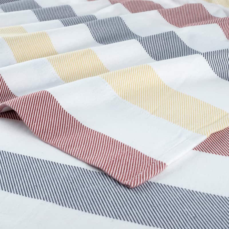 Pointehaven Printed Cotton 180 GSM Deep Pocket Oversized Brushed Flannel Sheet Set