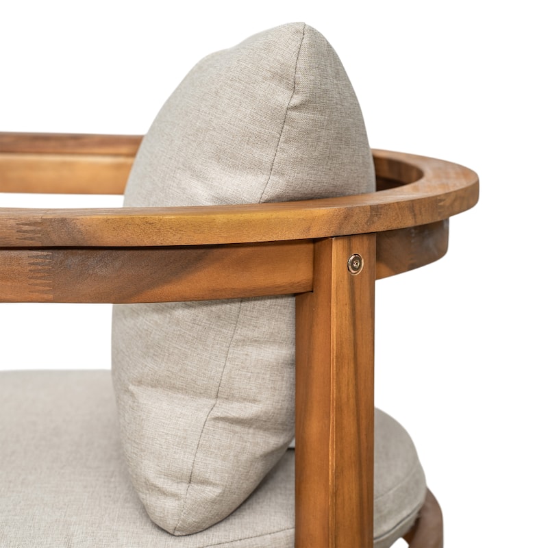 Christopher Knight Home - Lyona Acacia Wood Outdoor Bar Stool (Set of 2)