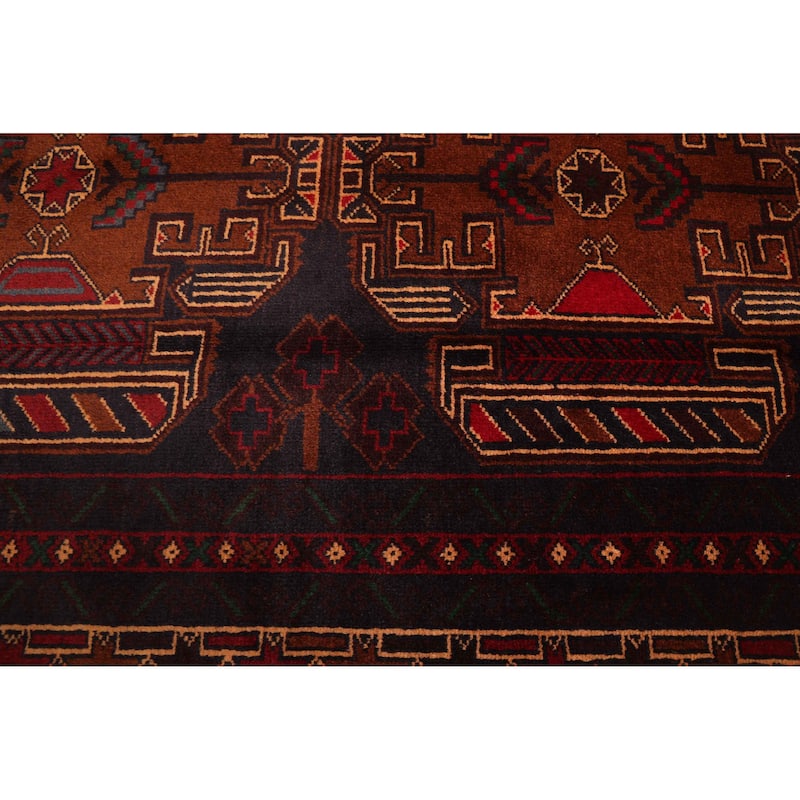 ECARPETGALLERY Hand-knotted Teimani Dark Navy Wool Rug - 3'10 x 6'11