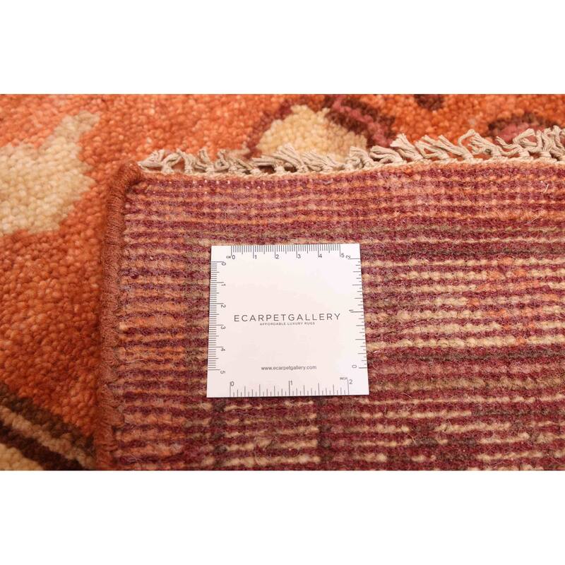 ECARPETGALLERY Hand-knotted Modern Oushak Dark Copper Wool Rug - 10'2 x 13'9