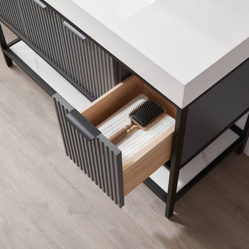 Marcilla 48 in. Single Sink Bath Vanity with Stone Sink Top