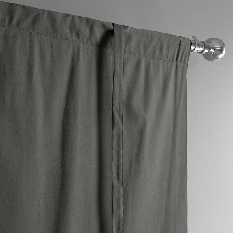 Exclusive Fabrics Solid Cotton Tie-Up Window Shade (1 Panel)