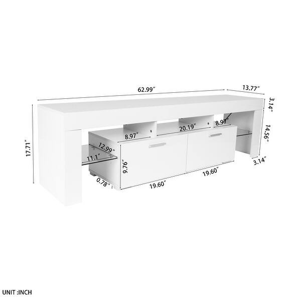 Modern Design TV Stand with LED Lights Bed Bath & Beyond 36253606