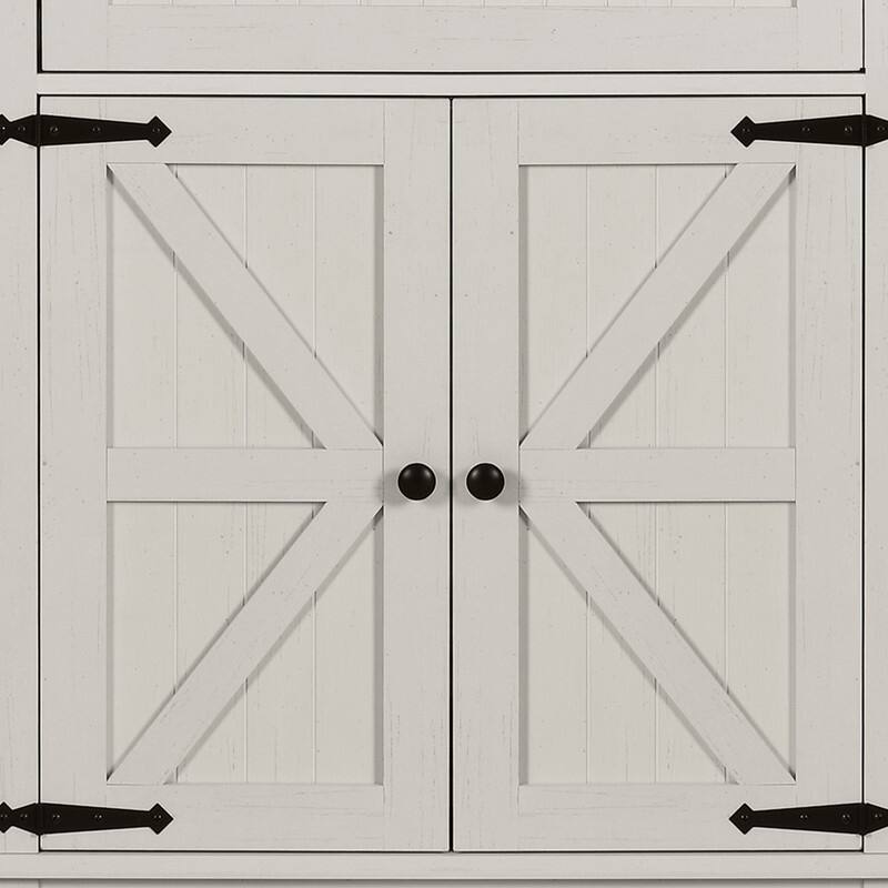 Moasis 64" Farmhouse Tall Kitchen Pantry Storage Cabinet with 2 Drawers & Doors