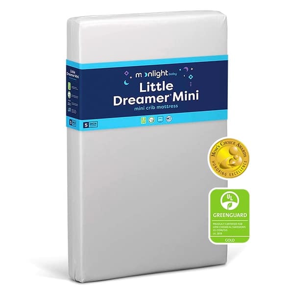 slide 2 of 5, Moonlight Slumber Little Dreamer Mini Crib Mattress - 24 X 38 X 5