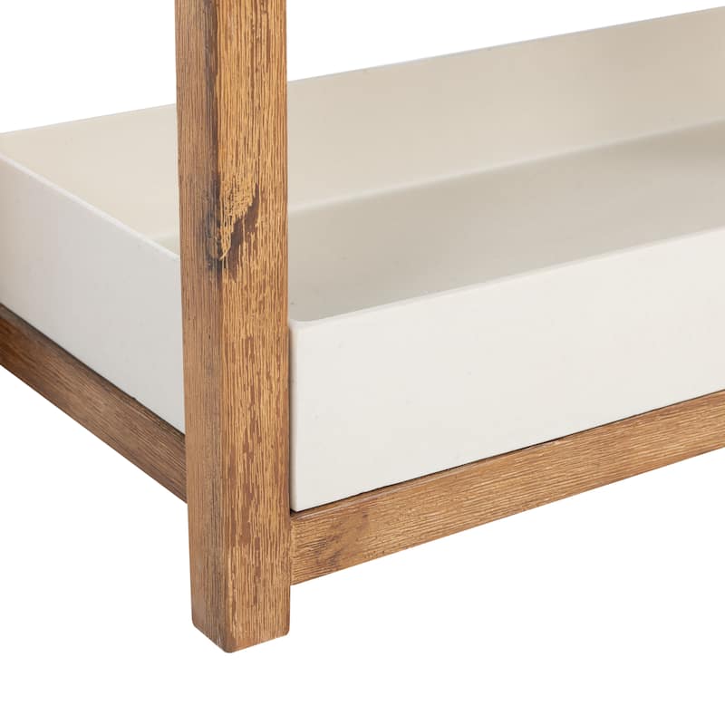 SAFAVIEH Outdoor Jaycie 3-Tier Shelf - 31.4" W x 13.7" L x 38.5" H - 31Wx14Dx39H