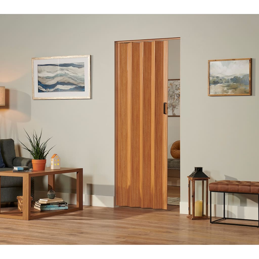 Towne Collection Bedford Golden Oak PVC 36-inch Folding Door