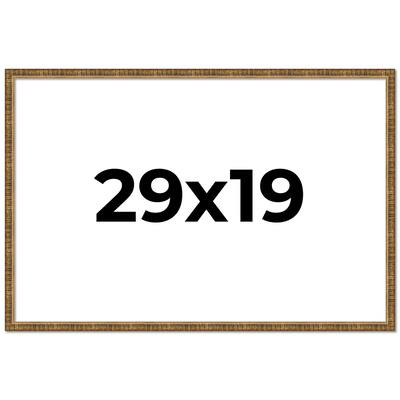 29x19 Frame Gold Solid Wood Picture Frame - Complete Modern Photo