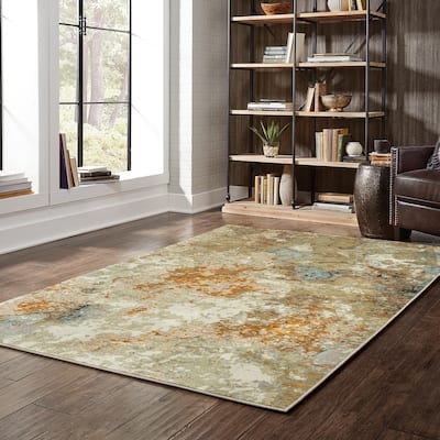 Style Haven Albertslund Marble Gold/ Beige Area Rug
