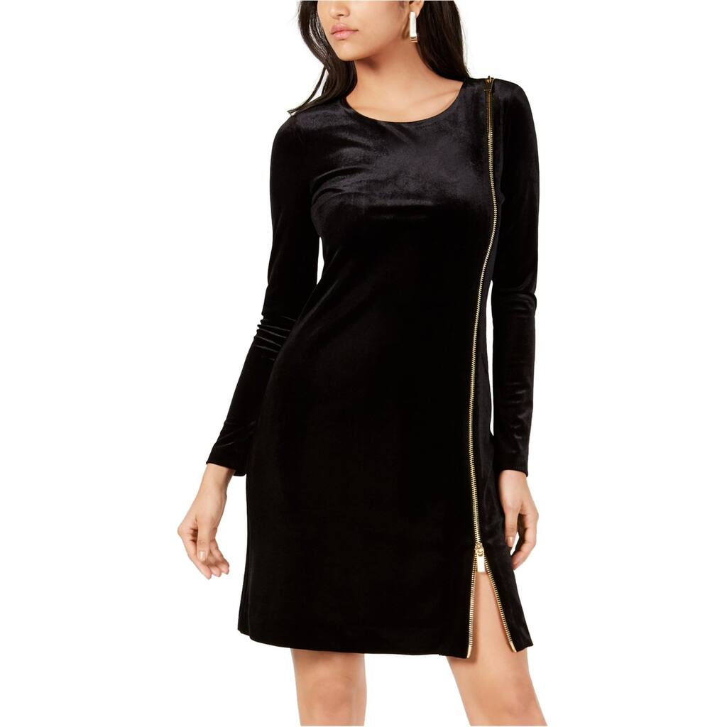 French Connection Womens Velvet Sheath Dress