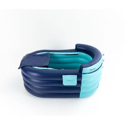 Portable Inflatable Bathtub for Adults - Warm Indoor Spa - Blue