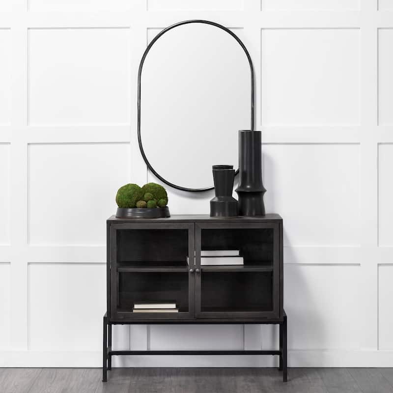 Sylvia Metal Frame Oval Mirror - 24" x 35"