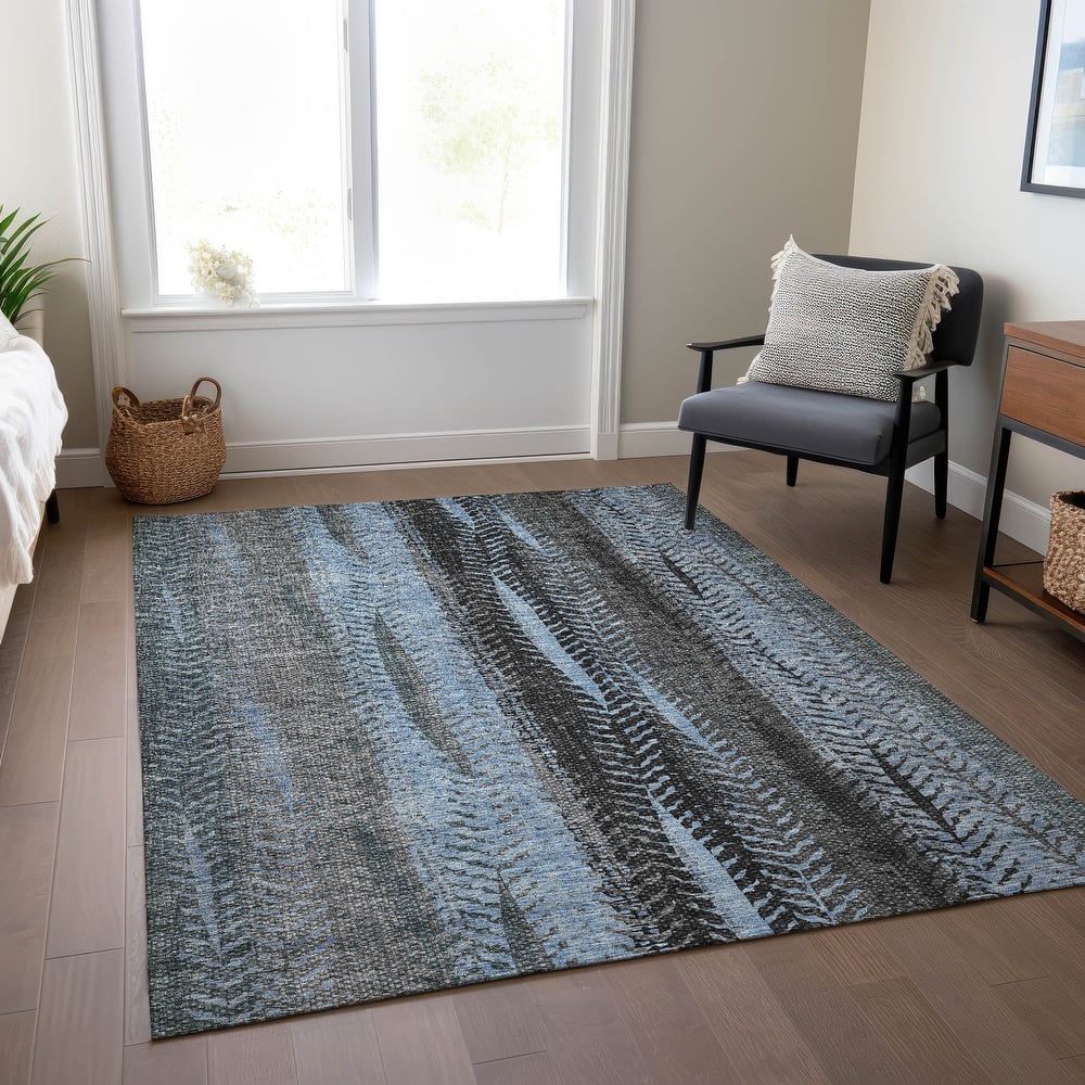 Machine Washable Indoor/ Outdoor Chantille Modern Imprints Rug
